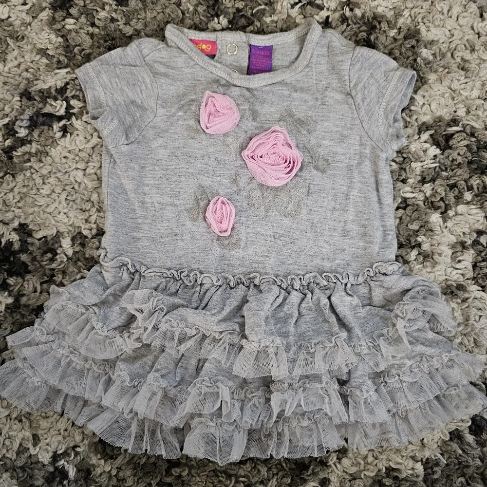 Baby Girls Ruffle Lace Tutu Dress Top Size 6-9 months